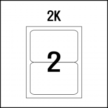 A4 라벨지 2칸 199×143mm 1000장 [A4 2K]