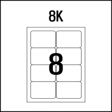 A4 라벨지 8칸 99.1×67.7mm 1000장 [A4 8K]